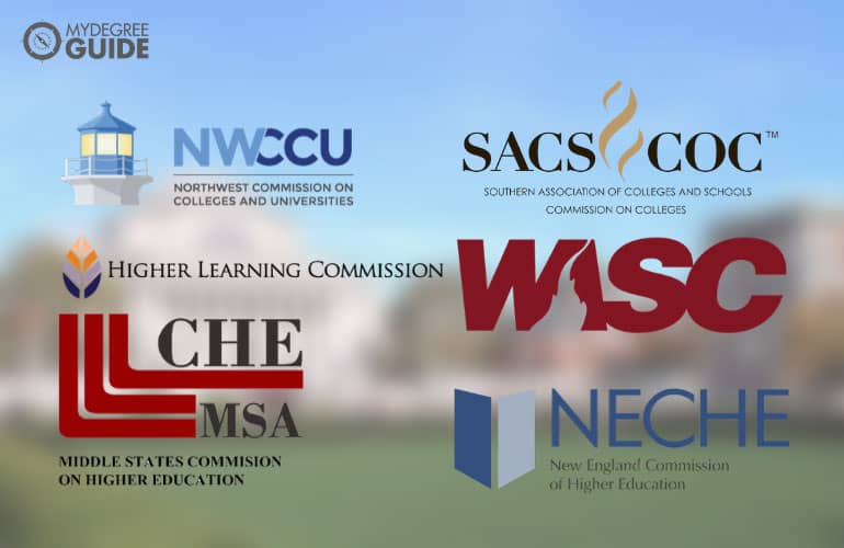 logos of six regional accreditation boards